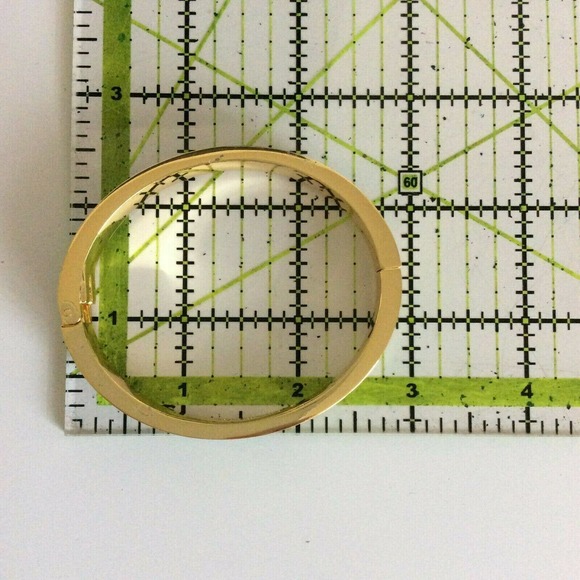 Talbots Clamper Bangle Bracelet Green Enamel Gold - Picture 7 of 7